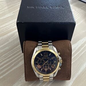Michael Kors Gold and Silver Chronograph Watch